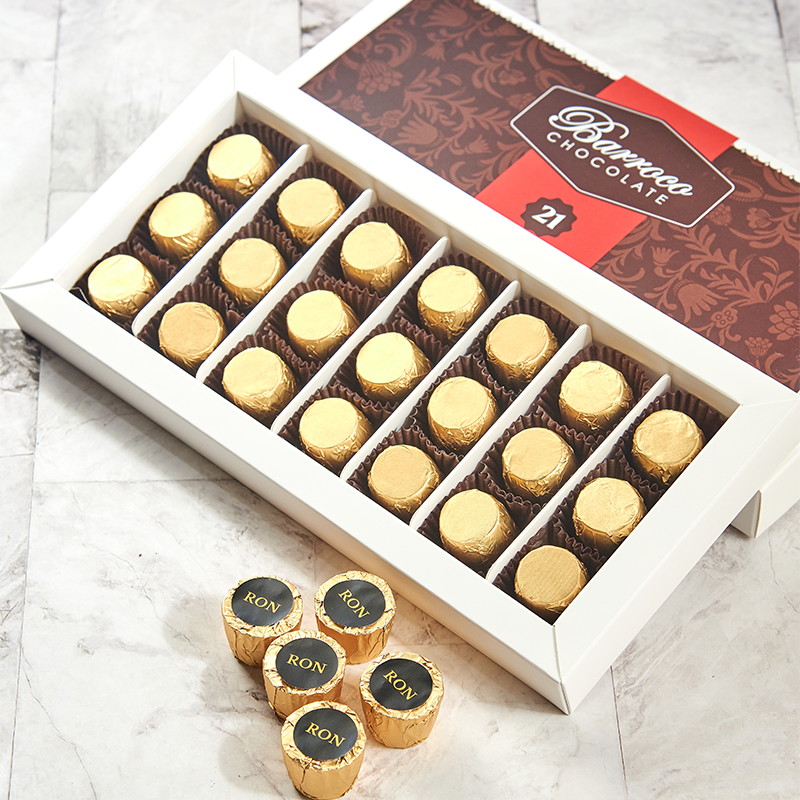 Caja Barroco de bombones rellenos de ron paraguayo