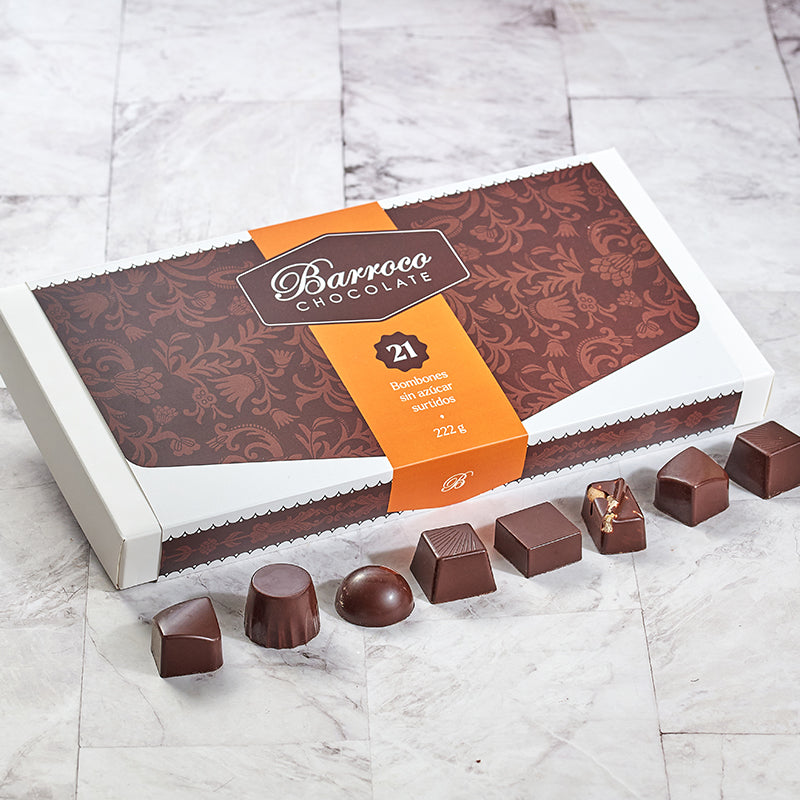 Caja Barroco de bombones sin azúcar