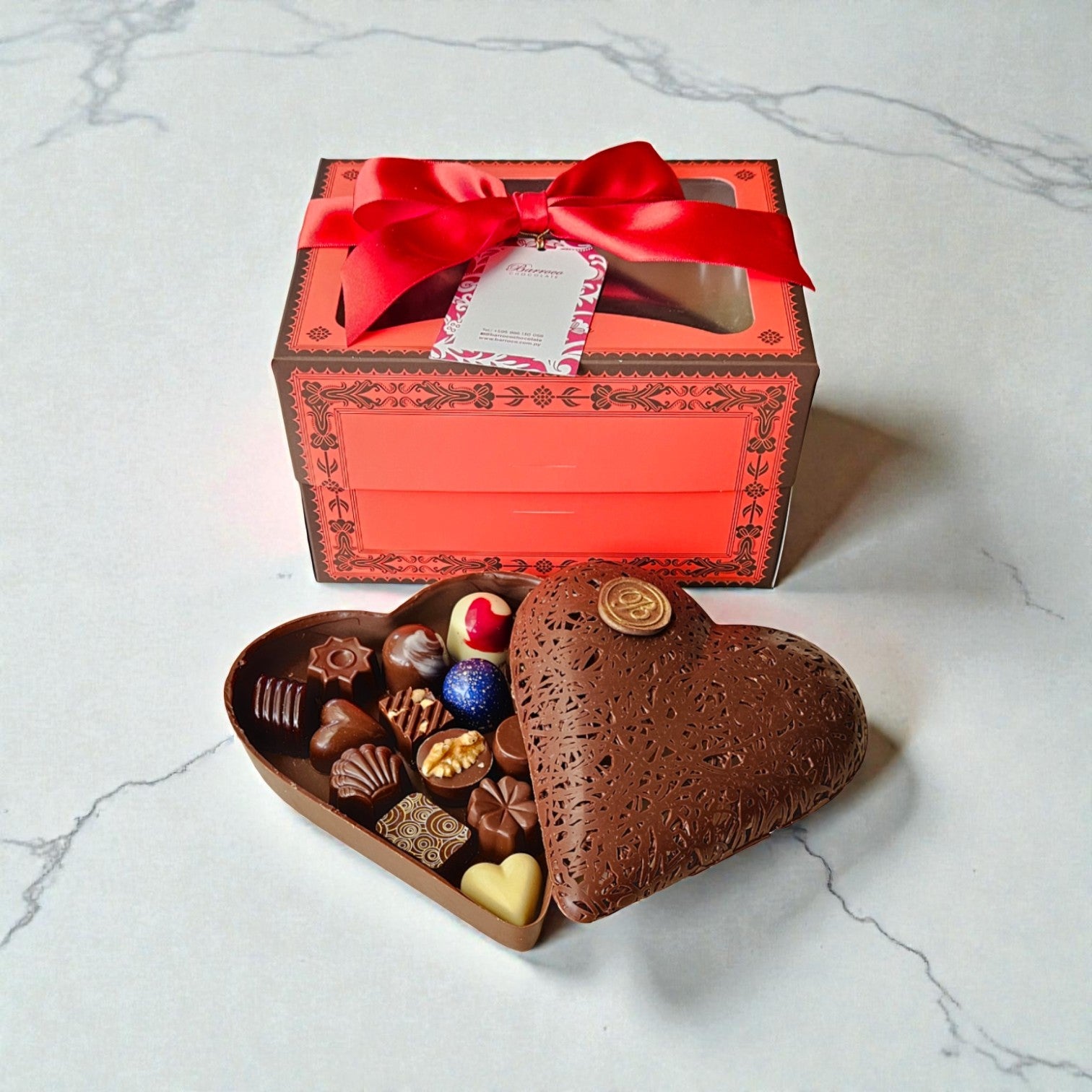 Caja corazón de chocolate