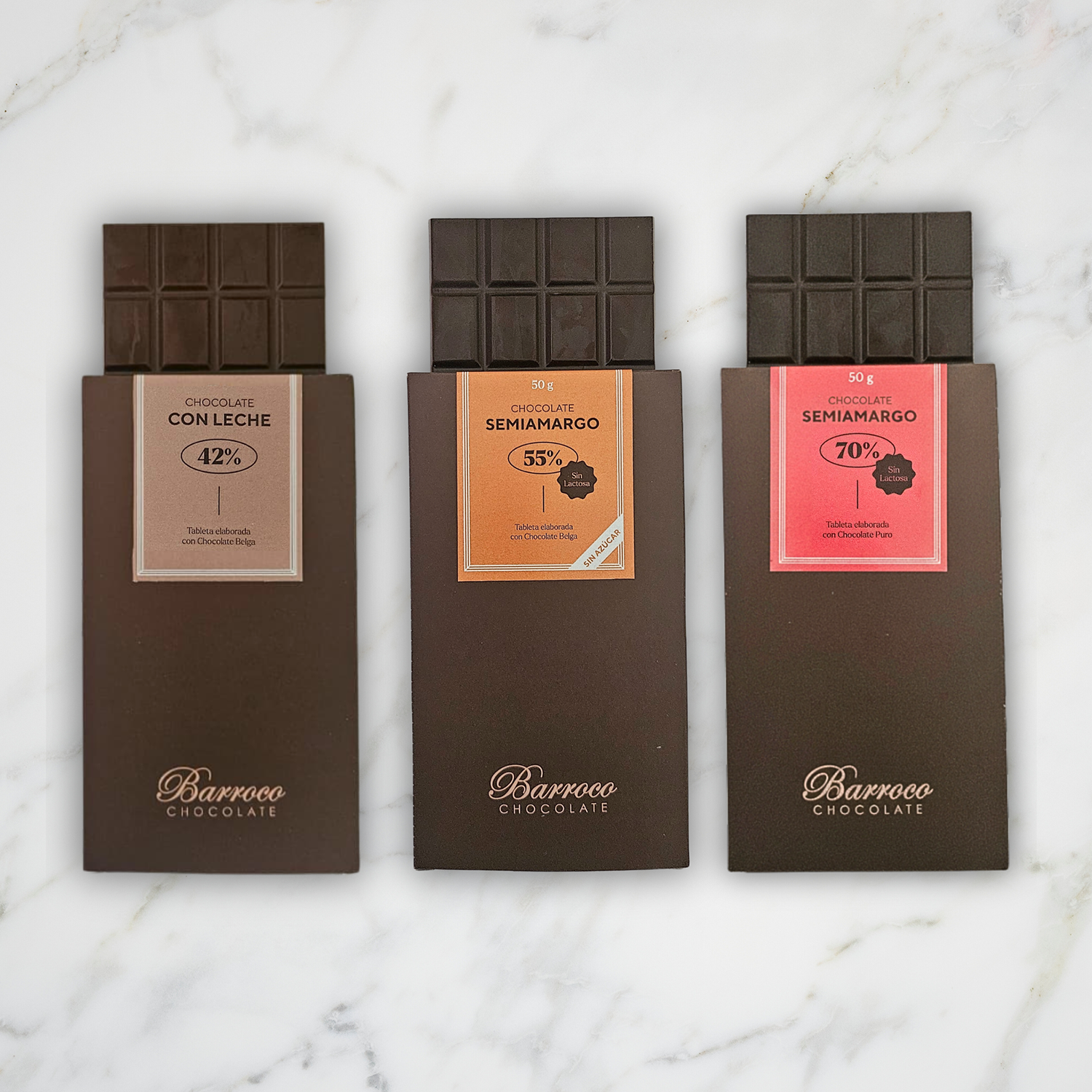 Tabletas de chocolate de 50 g
