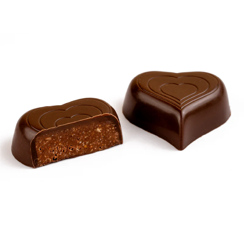 Maxibombón corazón de avellanas crocante