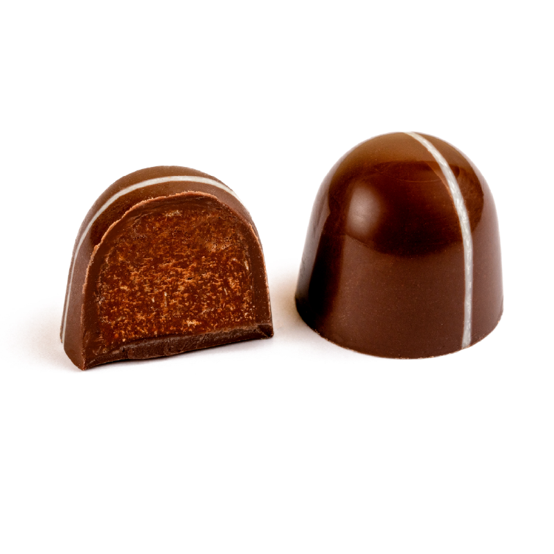 Bombón mousse de chocolate al dulce de leche