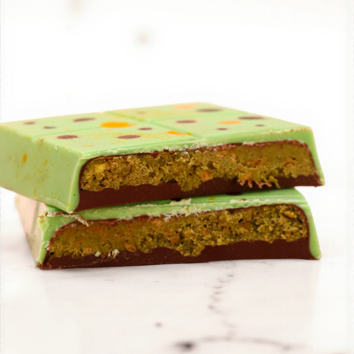 Tableta rellena con pistacho