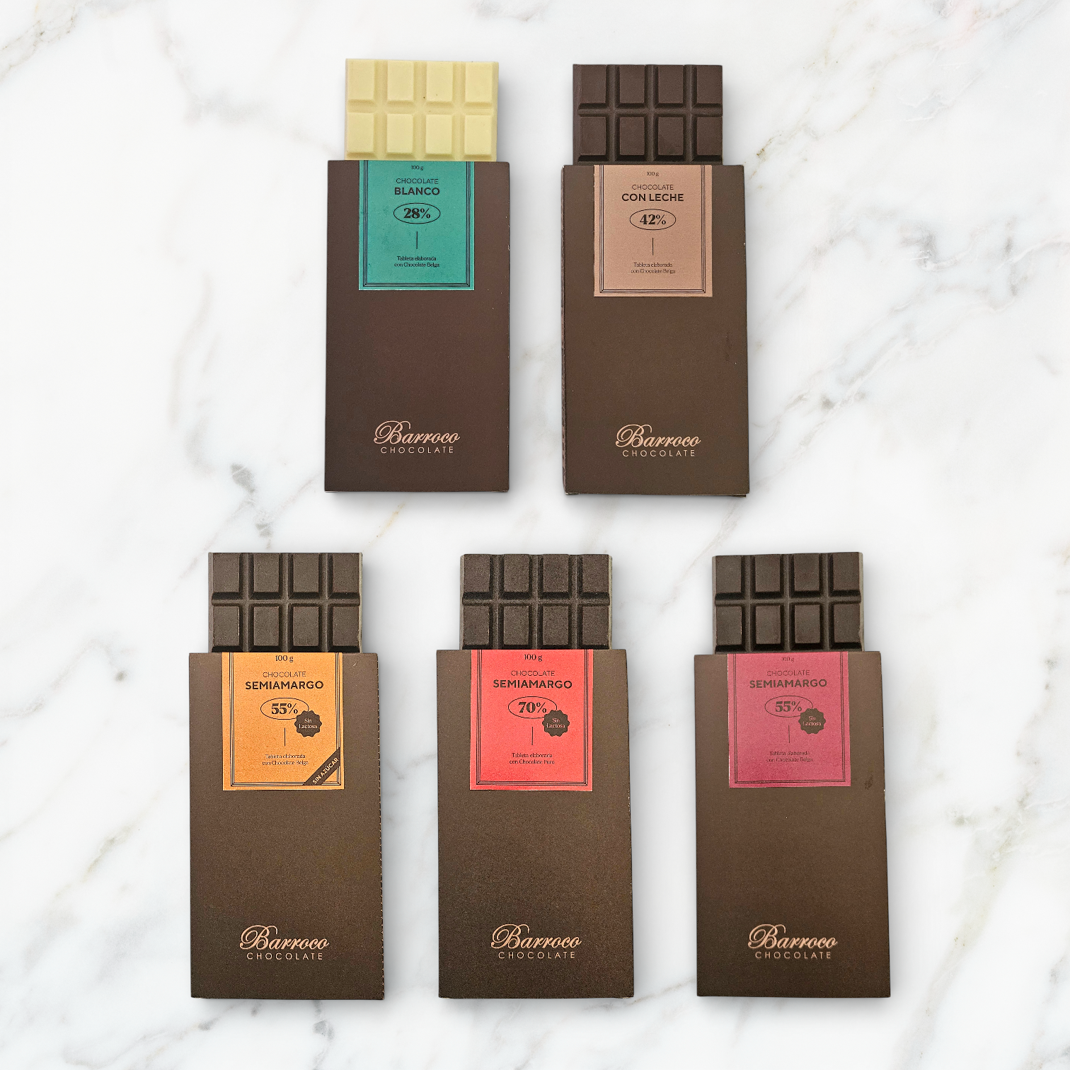 Tabletas de chocolate de 100 g